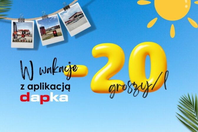 Wakacje tańsze o 20 groszy na litrze – tankuj z nami przez całe lato!